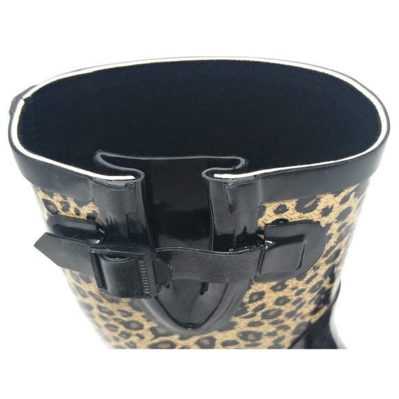 Women 11" Rubber Rain Boots Wellies * Animal Print - Picture 3 of 4
